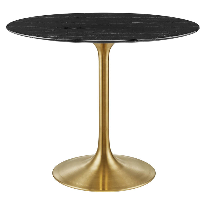 Lippa 36" Round Artificial Marble Dining Table by Modway