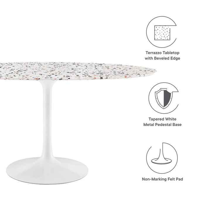 Lippa 60" Oval Terrazzo Dining Table by Modway