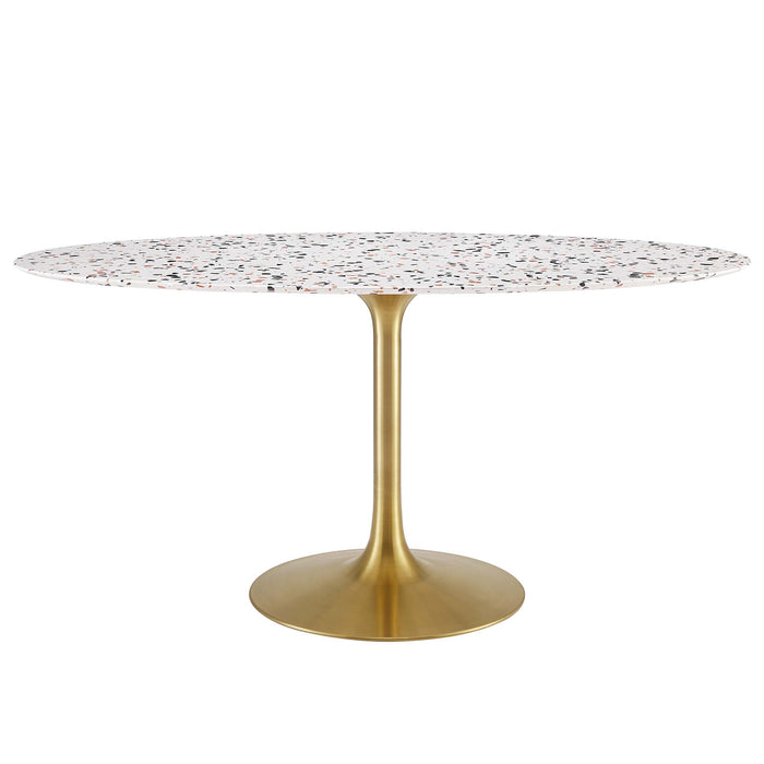 Lippa 60" Oval Terrazzo Dining Table by Modway