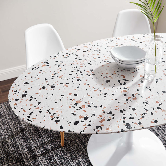 Lippa 60" Oval Terrazzo Dining Table by Modway