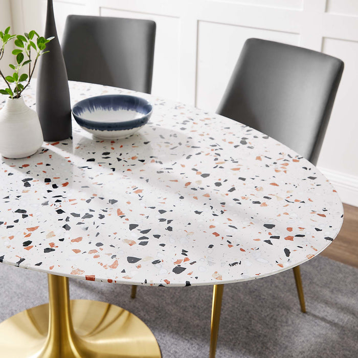 Lippa 60" Oval Terrazzo Dining Table by Modway