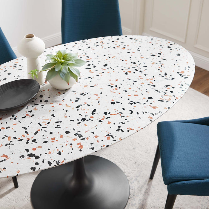 Lippa 60" Oval Terrazzo Dining Table by Modway