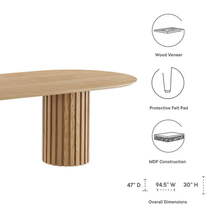 Senja 95" Oval Dining Table by Modway