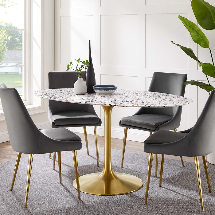 Lippa 60" Oval Terrazzo Dining Table by Modway