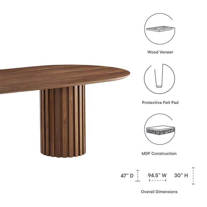 Senja 95" Oval Dining Table by Modway