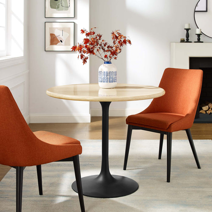 Lippa 36� Round Artificial Travertine Dining Table by Modway