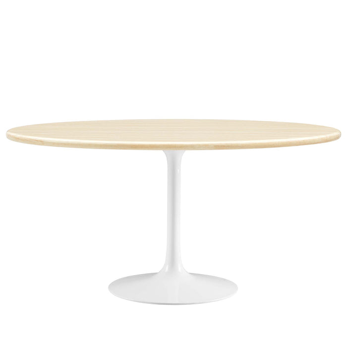 Lippa 60� Oval Artificial Travertine Dining Table by Modway