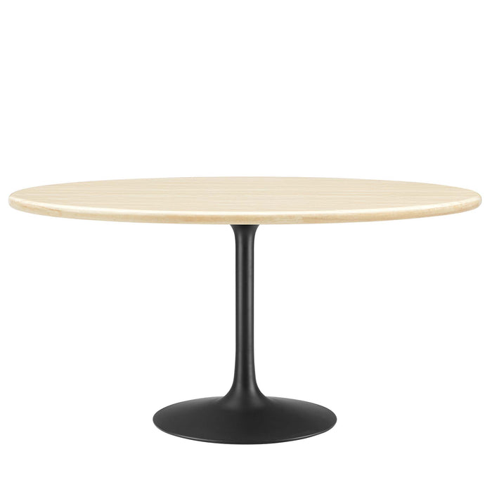 Lippa 60� Oval Artificial Travertine Dining Table by Modway