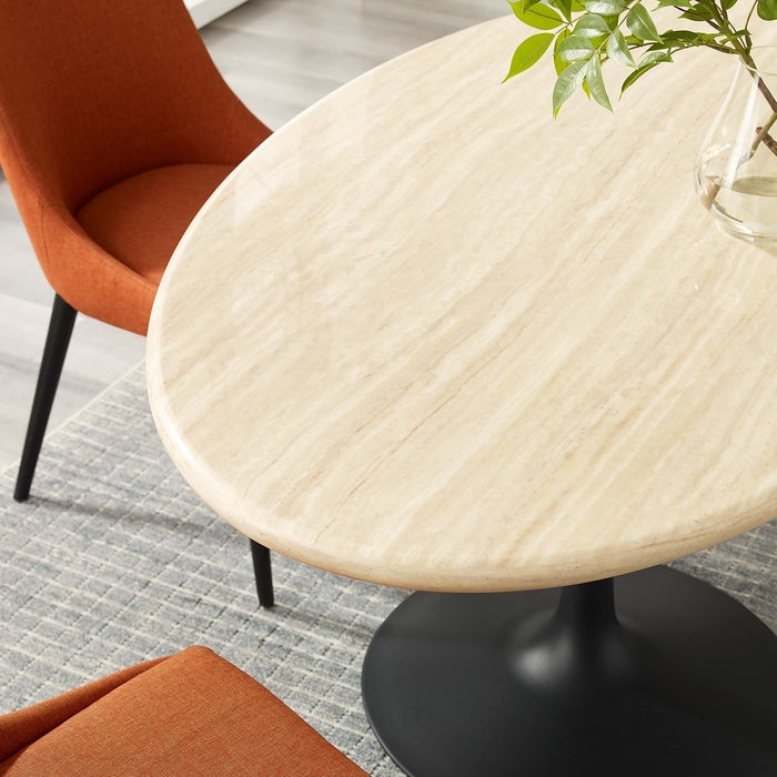 Lippa 60� Oval Artificial Travertine Dining Table by Modway