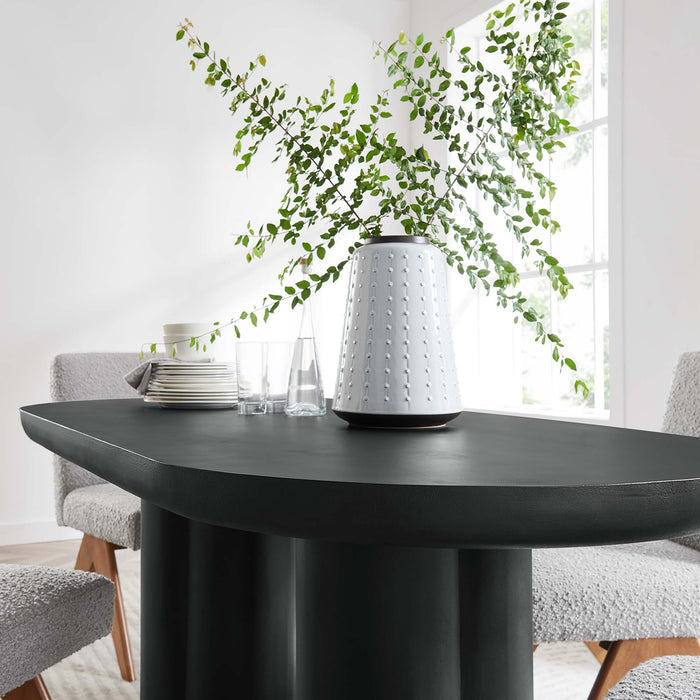 Caspian 72" Oval Concrete Dining Table by Modway