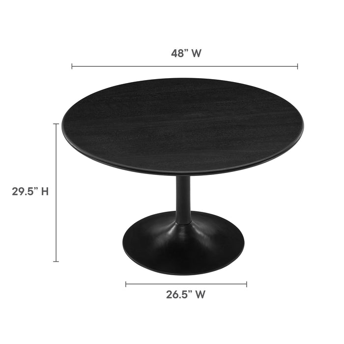 Lippa 48" Round Solid Wood Dining Table by Modway