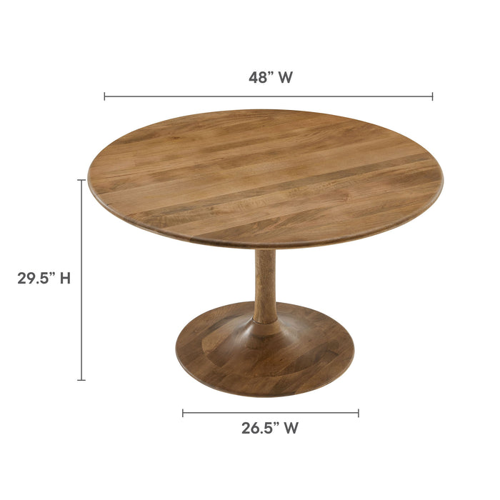 Lippa 48" Round Solid Wood Dining Table by Modway