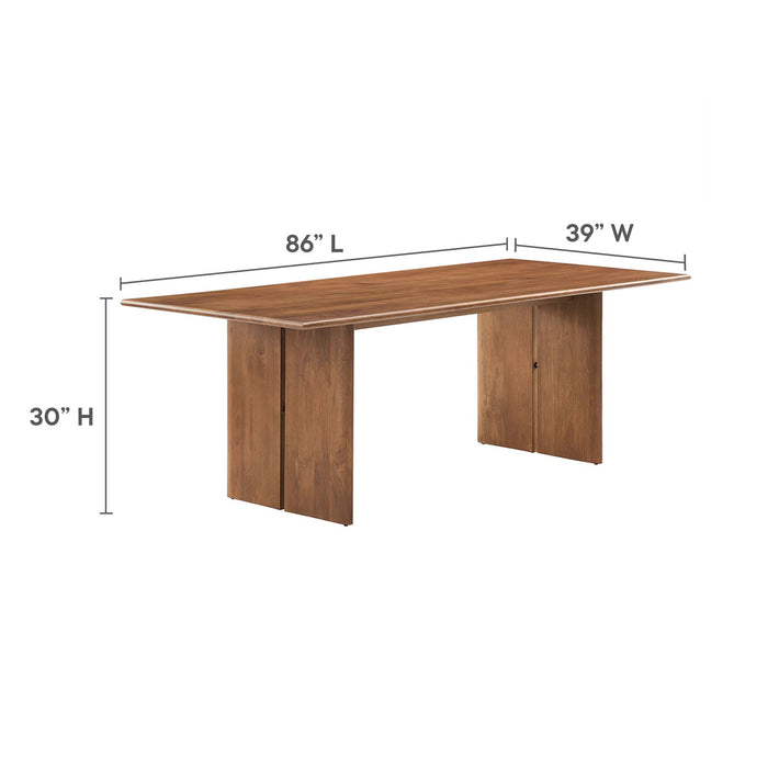 Amistad 86" Wood Dining Table and Bench Set by Modway