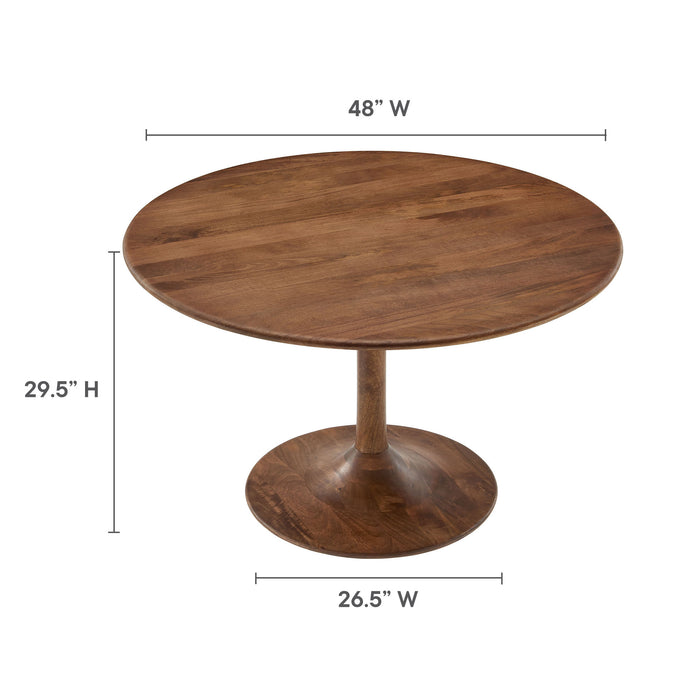 Lippa 48" Round Solid Wood Dining Table by Modway