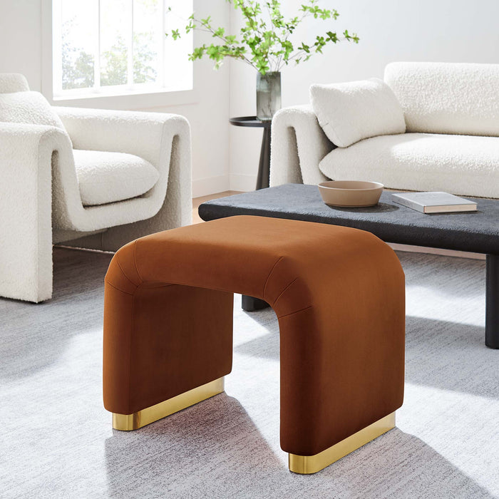 Koda Performance Velvet Waterfall Stool by Modway