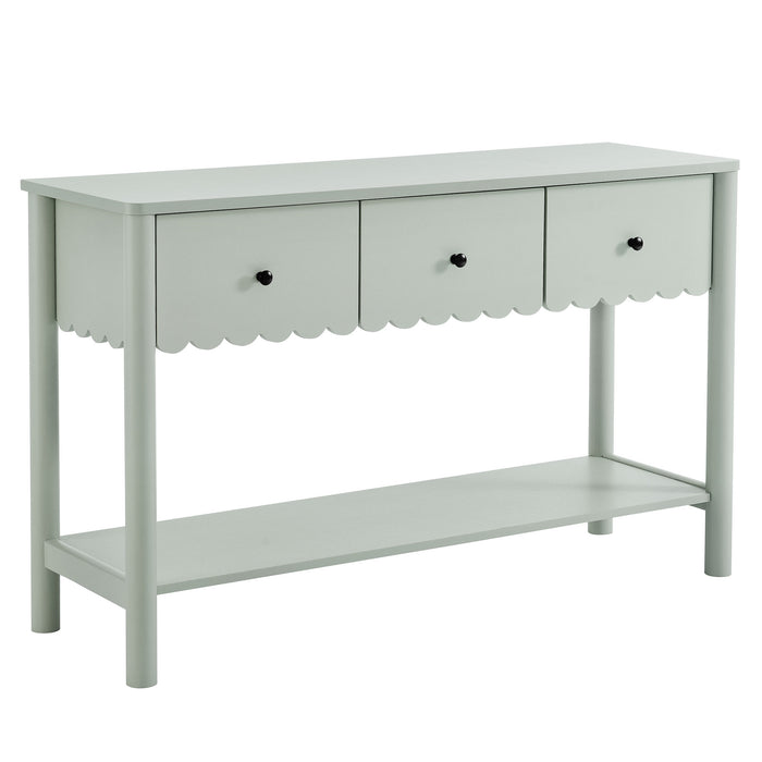 Emmeline 3-Drawer Scalloped Console Table by Modway