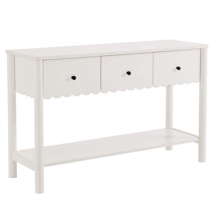 Emmeline 3-Drawer Scalloped Console Table by Modway