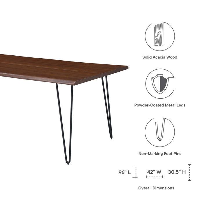 Ardor 96" Live Edge Acacia Wood Acacia Wood Dining Table by Modway