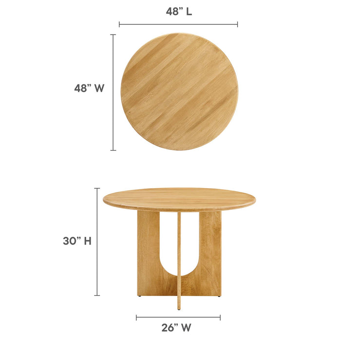 Rivian Round 48" Wood Dining Table by Modway