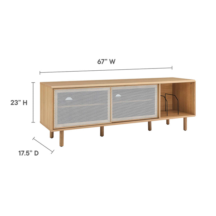 Kurtis 67" TV and Vinyl Record Stand by Modway