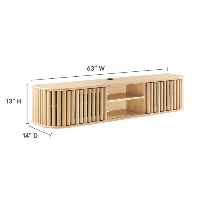 Fortitude 63" Wall-Mounted TV Stand by Modway