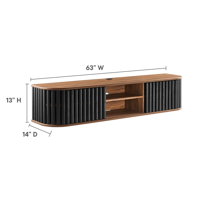 Fortitude 63" Wall-Mounted TV Stand by Modway