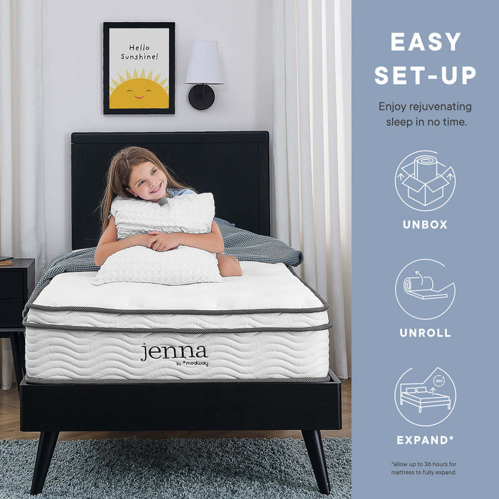 Jenna 12" Innerspring and Foam Twin Mattress by Modway