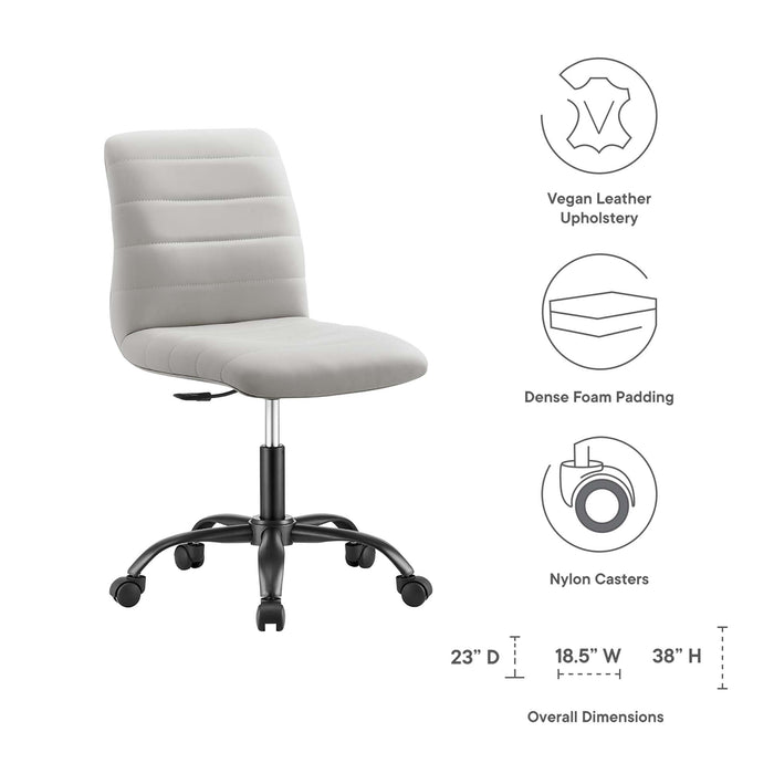 Ripple Armless Vegan Leather Office Chair by Modway