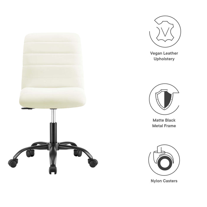 Ripple Armless Vegan Leather Office Chair by Modway