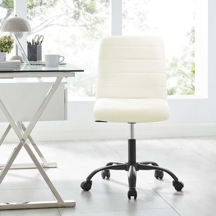 Ripple Armless Vegan Leather Office Chair by Modway