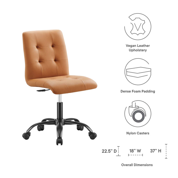 Prim Armless Vegan Leather Office Chair by Modway