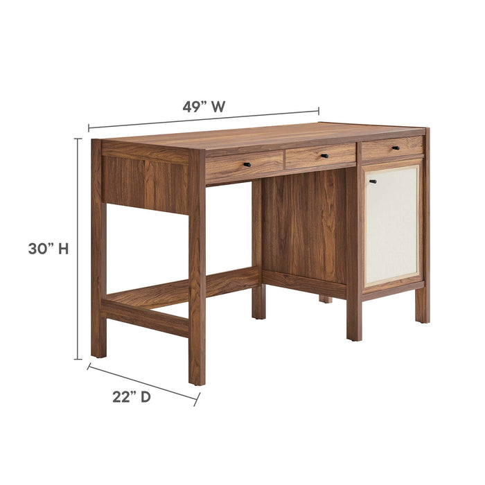 Capri 49" Wood Grain Office Desk by Modway