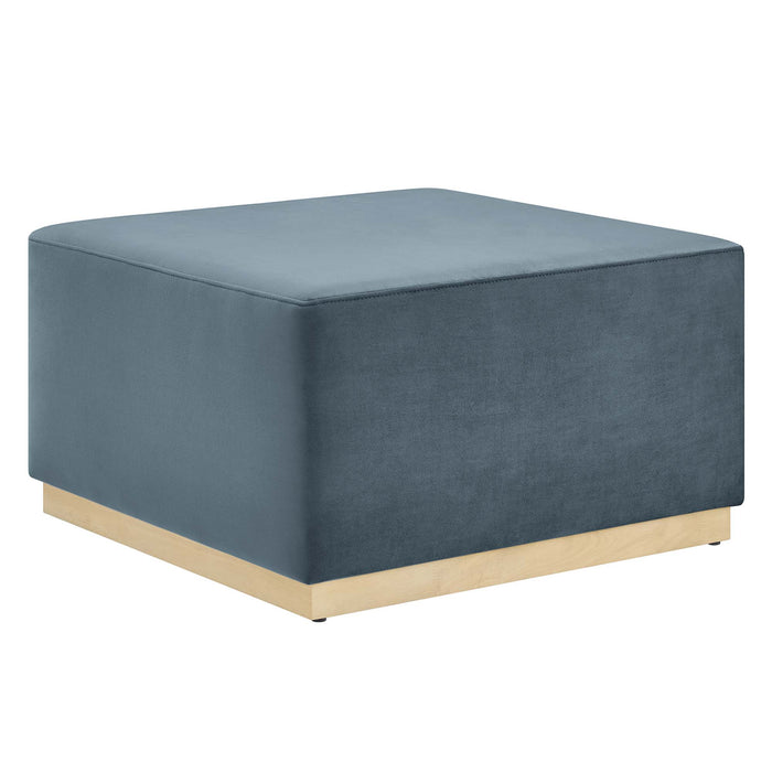 Tilden Large 28" Square Performance Velvet Upholstered Ottoman by Modway