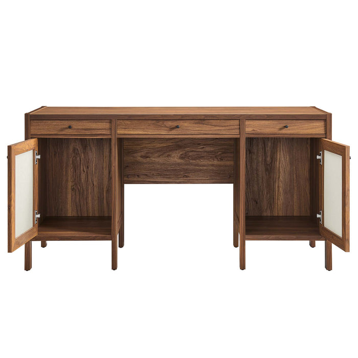 Capri 58" Wood Grain Office Desk by Modway