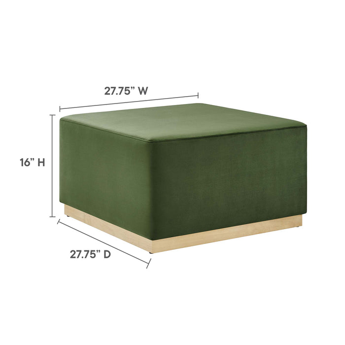 Tilden Large 28" Square Performance Velvet Upholstered Ottoman by Modway