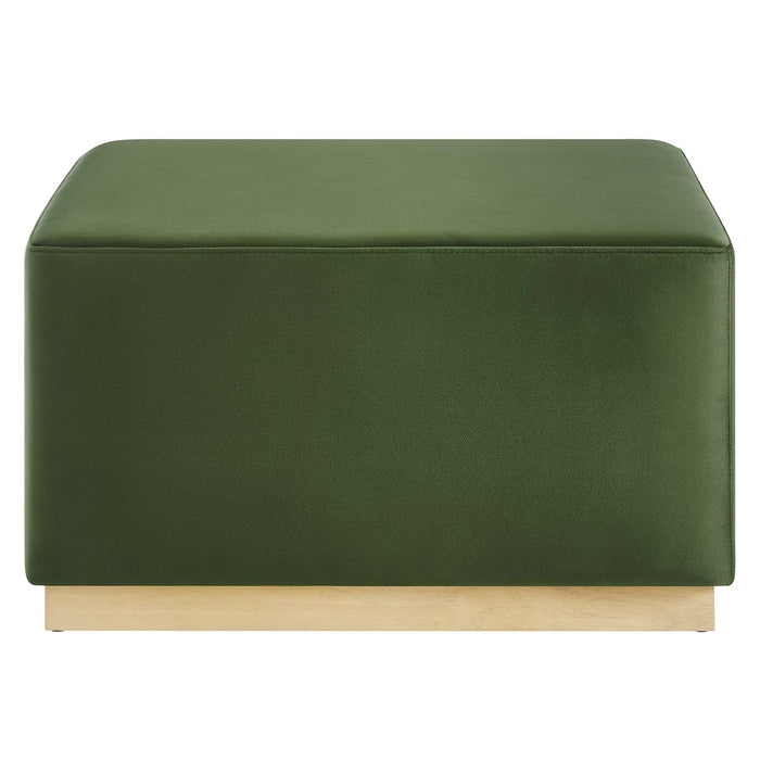 Tilden Large 28" Square Performance Velvet Upholstered Ottoman by Modway