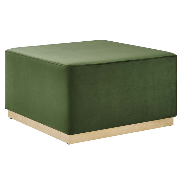 Tilden Large 28" Square Performance Velvet Upholstered Ottoman by Modway