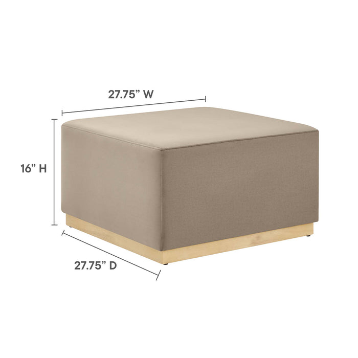 Tilden Large 28" Square Performance Velvet Upholstered Ottoman by Modway