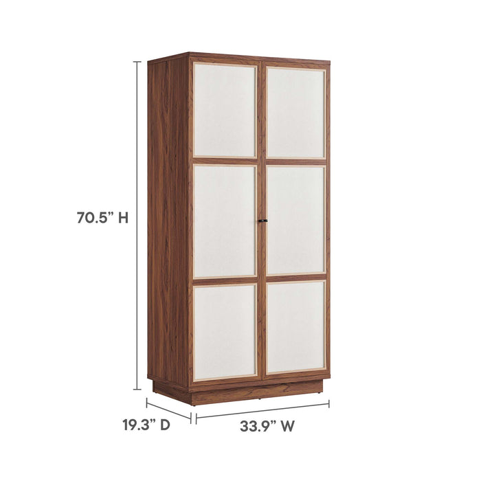 Capri 70" Tall Wood Grain Storage Cabinet by Modway