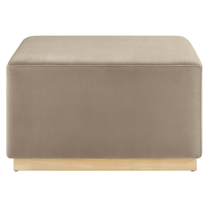 Tilden Large 28" Square Performance Velvet Upholstered Ottoman by Modway