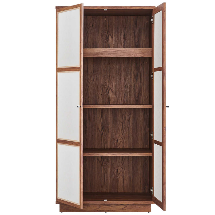 Capri 70" Tall Wood Grain Storage Cabinet by Modway