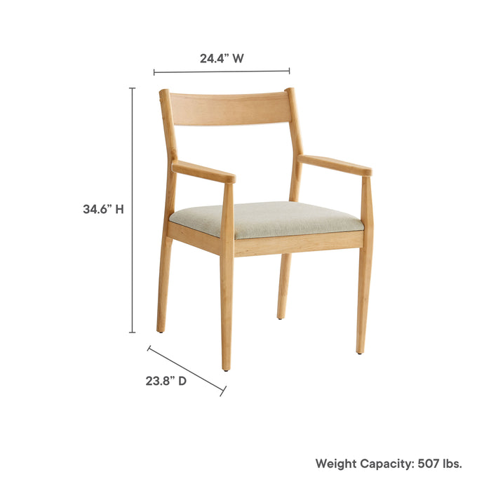 Solara Fabric Wood Dining Side Chairs Set of 2 by Modway