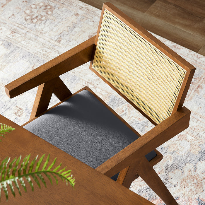 Wellspring Outdoor Patio Teak and Rope Counter Stool by Modway