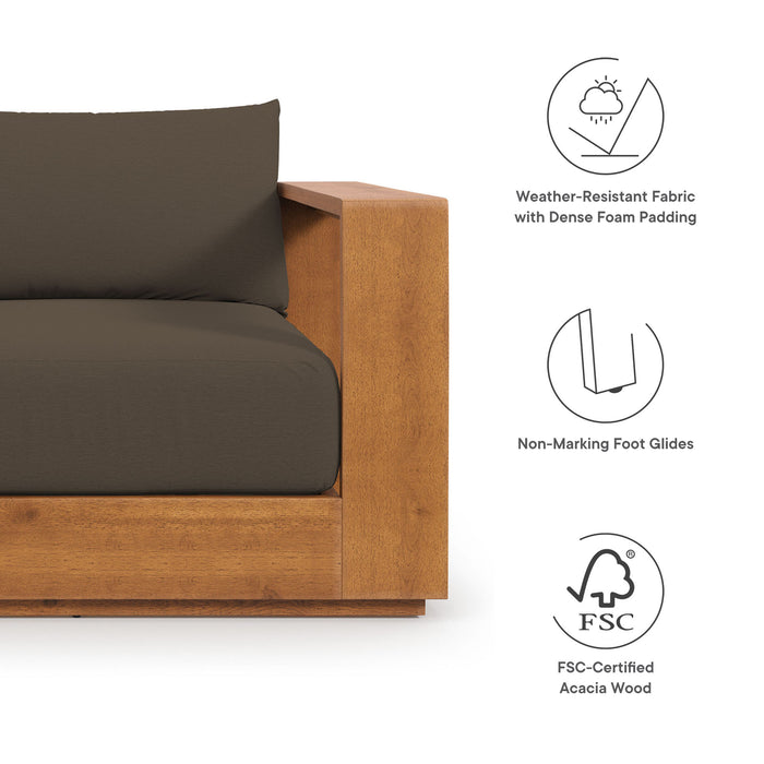 Vienna Outdoor Patio Teak Wood Extendable Dining Table by Modway