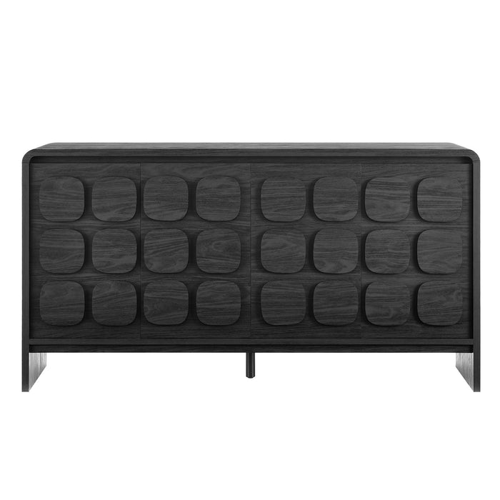 Elowen Indoor - Outdoor Patio Textured Faux Travertine Coffee Table by Modway