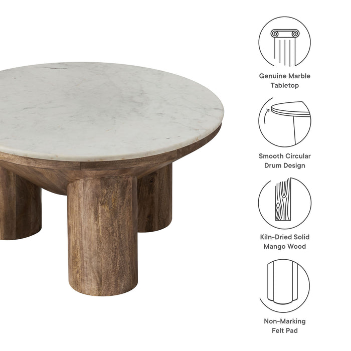 Ellery Round Stacked Wood Side Table by Modway