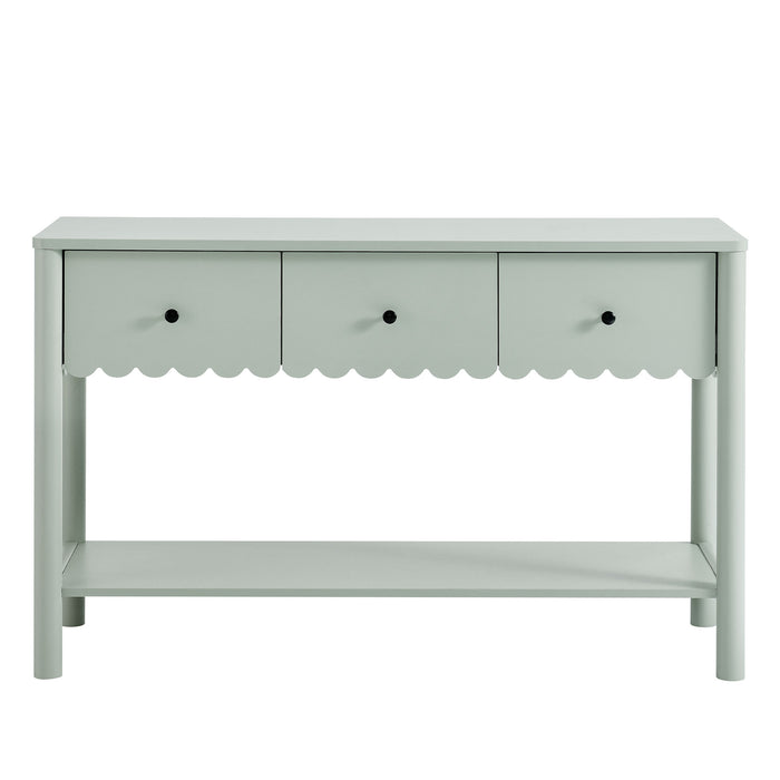Emmeline 3-Drawer Scalloped Console Table by Modway