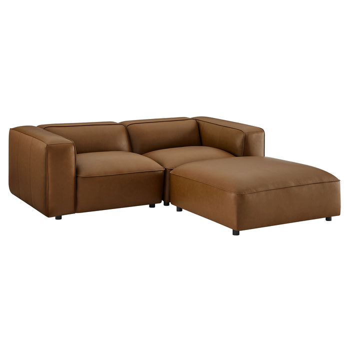 Auren 3-Piece Upholstered Vegan Leather Modular Sofa by Modway