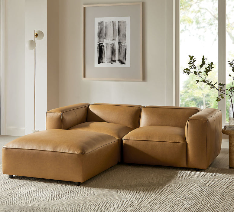 Auren 3-Piece Upholstered Vegan Leather Modular Sofa by Modway