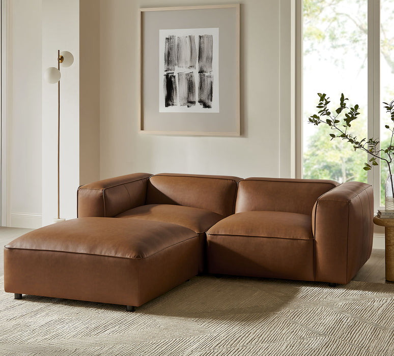 Auren 3-Piece Upholstered Vegan Leather Modular Sofa by Modway